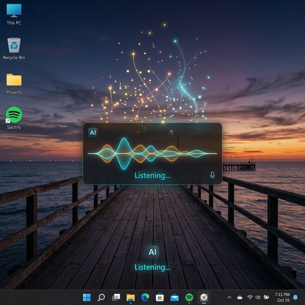 Lumi AI assistant running on Windows desktop